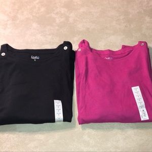 2 NEW Women’s Croft & Barrow 3/4 Sleeve Tops XL